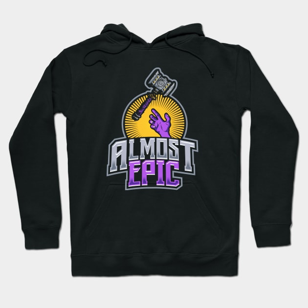 Almost Epic Logo - On Black Hoodie by humbulb